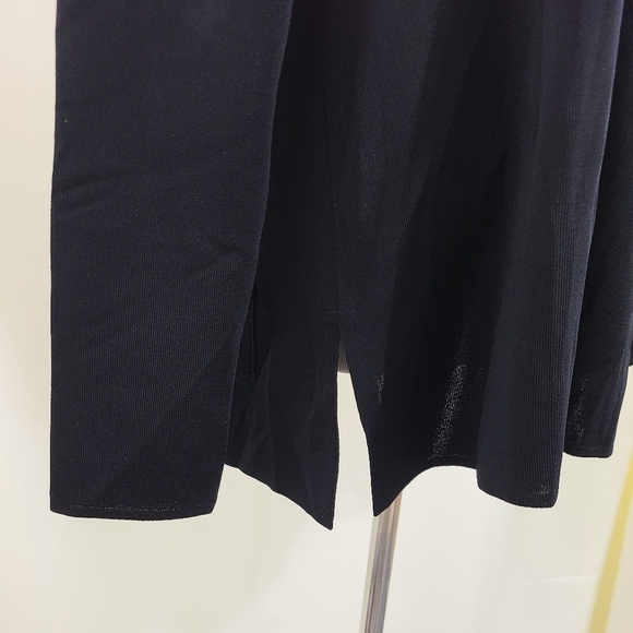 Misook black open front cardigan sweater lightweight knit - Picture 6 of 6